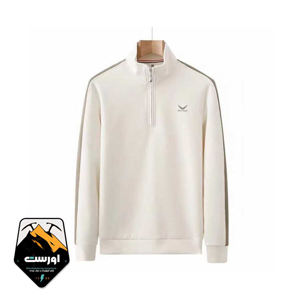 سویشرت اسپرت نیم زیپ مردانه اسنوهاک کد 53036A